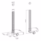 Immagine di Mensole/adattatori/supporti metallo Nero SOPAR SBH114 SOP23188