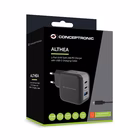 Immagine di Caricabatterie a 3 porte PD (1x USB e 2x USB-C) con cavo CONCEPTRONIC ALTHEA17B 67W colore nero