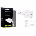 Immagine di Caricabatterie a 2 porte PD (1x USB e 1x USB-C) con cavo CONCEPTRONIC ALTHEA16W 33W colore bianco