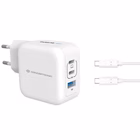 Immagine di Caricabatterie a 3 porte PD (1x USB e 2x USB-C) con cavo CONCEPTRONIC ALTHEA17W 67W colore bianco