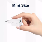 Immagine di Caricabatterie a 2 porte PD (1x USB e 1x USB-C) con cavo CONCEPTRONIC ALTHEA16W 33W colore bianco