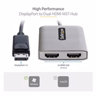 Immagine di Adattatore dp a 2 HDMI mst hub
