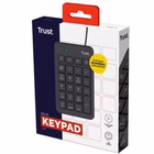 Immagine di TRUST TASTIERINO NUMERICO CABLATO - TRUST XALAS NERO 22221