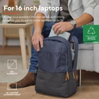 Immagine di Zaino notebook da 16" rpet blu TRUST LISBOA ZAINO ECO CON CAPACITè€ FINO A 16â€™â€™ - 1 25124