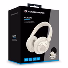 Immagine di Cuffie senza filo Bianco CONCEPTRONIC CUFFIE STEREO BLUETOOTH 5.4 con ANC, Ingresso Audi ALVAH02C