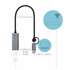 Immagine di Adattatore di rete I-TEC Adattatore universale USB-C / USB M a Etherne C31METAL25LAN