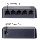 Immagine di Switch LEVEL ONE LEVELONE FEU-0512 - SWITCH 5-PORTE 10/100 FEU-0512