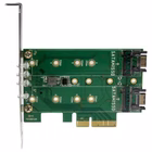 Immagine di Startech.com adattatore ssd m.2 ngff a 3 porte - 1x m.2 pcie nvme , 2x m.2 sata iii m.2 - pcie 3.