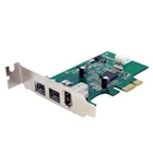 Immagine di Startech.com scheda adattatore pci express firewire 2b 1a 1394 a basso profilo - 3 porte - adattator
