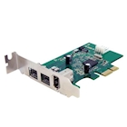 Immagine di Startech.com scheda adattatore pci express firewire 2b 1a 1394 a basso profilo - 3 porte - adattator