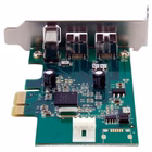 Immagine di Startech.com scheda adattatore pci express firewire 2b 1a 1394 a basso profilo - 3 porte - adattator
