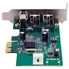 Immagine di Startech.com scheda adattatore pci express firewire 2b 1a 1394 a basso profilo - 3 porte - adattator