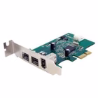 Immagine di Startech.com scheda adattatore pci express firewire 2b 1a 1394 a basso profilo - 3 porte - adattator