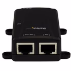 Immagine di Startech.com iniettore gigabit poe+ ad 1 porta - 802.3at e 802.3af - montabile a parete - power inje