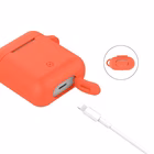 Immagine di Cover silicone arancione CELLY AIRCASE - AIRPODS 1st Gen. / 2nd Gen. Case SHOCK AIRCASEOR