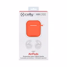 Immagine di Cover silicone arancione CELLY AIRCASE - AIRPODS 1st Gen. / 2nd Gen. Case SHOCK AIRCASEOR