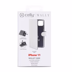 Immagine di Cover similpelle bianco CELLY WALLY - Apple iPhone 11 WALLY1001WH