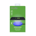 Immagine di Caricabatterie wireless/senza fili blu microusb CELLY WLFASTFEEL - 10W Wireless Charger FEELING WLF