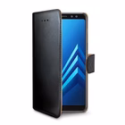 Immagine di Cover similpelle nero CELLY WALLY - Samsung Galaxy A8+ 2018 WALLY707