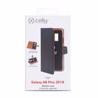 Immagine di Cover similpelle nero CELLY WALLY - Samsung Galaxy A8+ 2018 WALLY707
