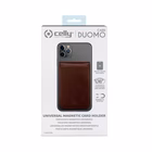 Immagine di Cover similpelle marrone CELLY CARDD - Universal Magnetic Card Holder CARDDBR