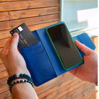 Immagine di Cover similpelle blu CELLY DUOMO - Universal Magnetic Case up To 5.8" DUOMOXLBL