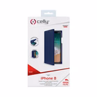 Immagine di Cover similpelle blu CELLY SHELL - Apple iPhone Xs/ iPhone X SHELL900BL