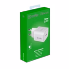 Immagine di Caricabatterie Bianco CELLY UCTC1USBC20W - 20W Wall Charger [ULTRA COMPACT] UCTC1USBC20WWH