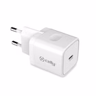 Immagine di Caricabatterie Bianco CELLY UCTC1USBC20W - 20W Wall Charger [ULTRA COMPACT] UCTC1USBC20WWH
