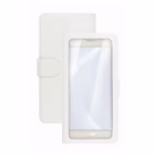Immagine di Cover similpelle bianco CELLY UNICA VIEW - Universal Case Display Size 4.5"-5.0" UNICAVIEWXLWH