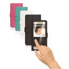 Immagine di Cover similpelle bianco CELLY UNICA VIEW - Universal Case Display Size 4.5"-5.0" UNICAVIEWXLWH