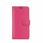 Immagine di Cover similpelle fucsia CELLY WALLYUNI - Universal Case Display Size 4.5"-5.0" WALLYUNIXLFX