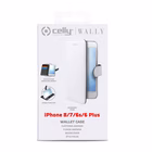 Immagine di Cover similpelle bianco CELLY WALLY - Apple iPhone 8 Plus/ iPhone 7 Plus WALLY801WH