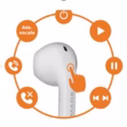 Immagine di Earbuds auricolari bt bianco/blu