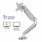 Immagine di Braccio monitor FELLOWES singolo PLATINUM Series colore argento - fino a 32"