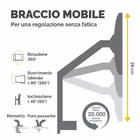 Immagine di Braccio monitor FELLOWES singolo PLATINUM Series colore argento - fino a 32"