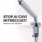 Immagine di Braccio monitor FELLOWES singolo PLATINUM Series colore argento - fino a 32"