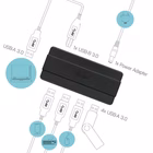 Immagine di USB 3.0 charg - 4port + power adapt