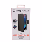 Immagine di Cover similpelle nero CELLY WALLY - Oppo Find X3 Pro 5G/ Find X3 5G WALLY977