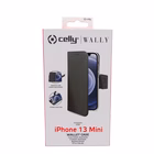 Immagine di Cover similpelle nero CELLY WALLY - Apple iPhone 13 Mini WALLY1006