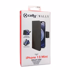 Immagine di Cover similpelle nero CELLY WALLY - Apple iPhone 13 Mini WALLY1006