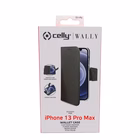 Immagine di Cover similpelle nero CELLY WALLY - Apple iPhone 13 Pro Max WALLY1009
