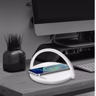 Immagine di Caricabatterie wireless/senza fili bianco USB-C CELLY WLLIGHTCIRCLE - 15W Led Lamp Wireless Charger
