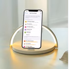 Immagine di Caricabatterie wireless/senza fili bianco USB-C CELLY WLLIGHTCIRCLE - 15W Led Lamp Wireless Charger