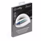 Immagine di Caricabatterie wireless/senza fili bianco USB-C CELLY WLLIGHTCIRCLE - 15W Led Lamp Wireless Charger