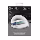 Immagine di Caricabatterie wireless/senza fili bianco USB-C CELLY WLLIGHTCIRCLE - 15W Led Lamp Wireless Charger