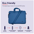 Immagine di Notebook da 16 poliestere blu titanio TRUST BOLOGNA LAPTOP BAG 16" ECO BLUE 24448