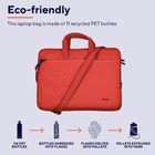 Immagine di Notebook da 15.4 - 16 poliestere riciclato rosso TRUST BOLOGNA BORSA LAPTOP ECO LAPTOP FINO A 16" -