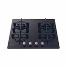 Immagine di Piano cottura gas vetro temperato Nero CANDY PIANO GAS CVG6B 33802719
