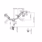 Immagine di Staffa monitor 17/32 dual desk